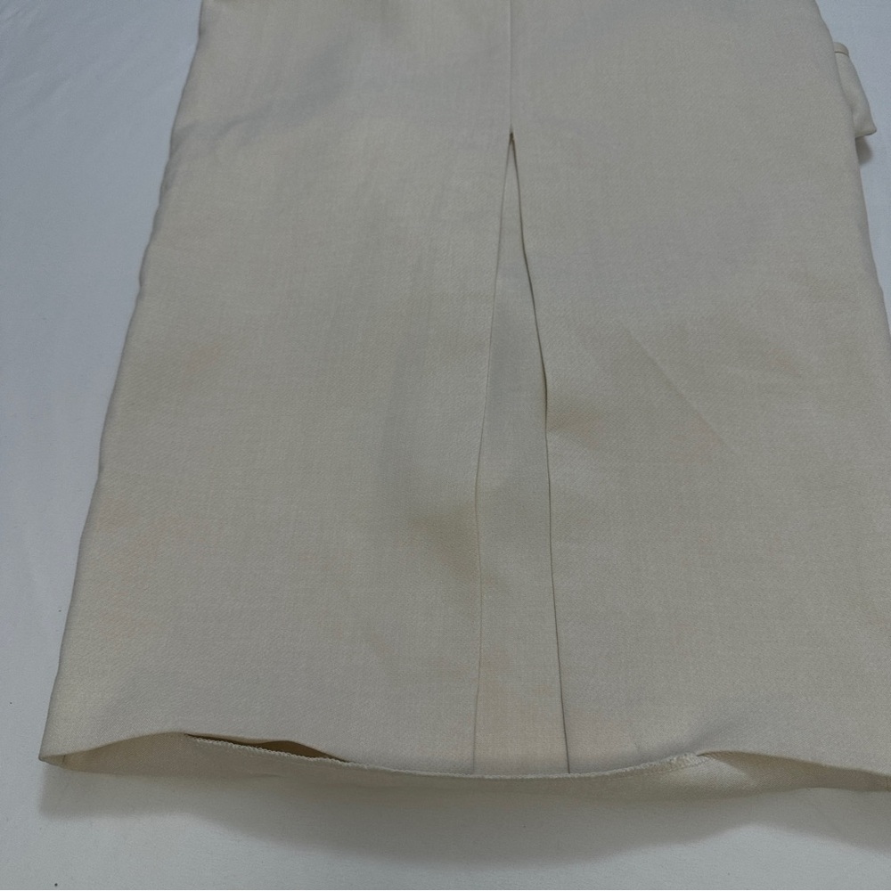 Zara Women’s Cut Out Slim Midi Dress Vanilla Ivory Blogger Favorite - Size XS - Picture 6 of 7